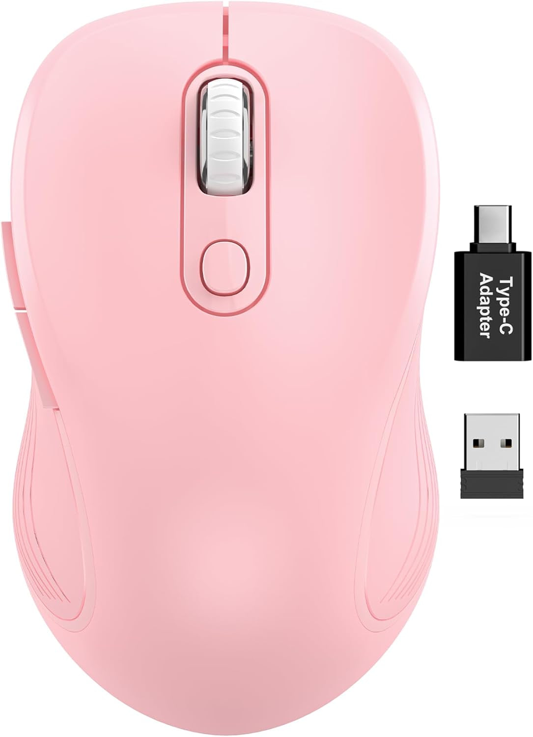 Wireless Mouse E702 2.4Ghz Portable Computer Mouse with USB Receiver, Comfortable Silent Mice for Laptop, Chromebook, PC, Notebook, Desktop, Windows, Mac (Blue&Pink)