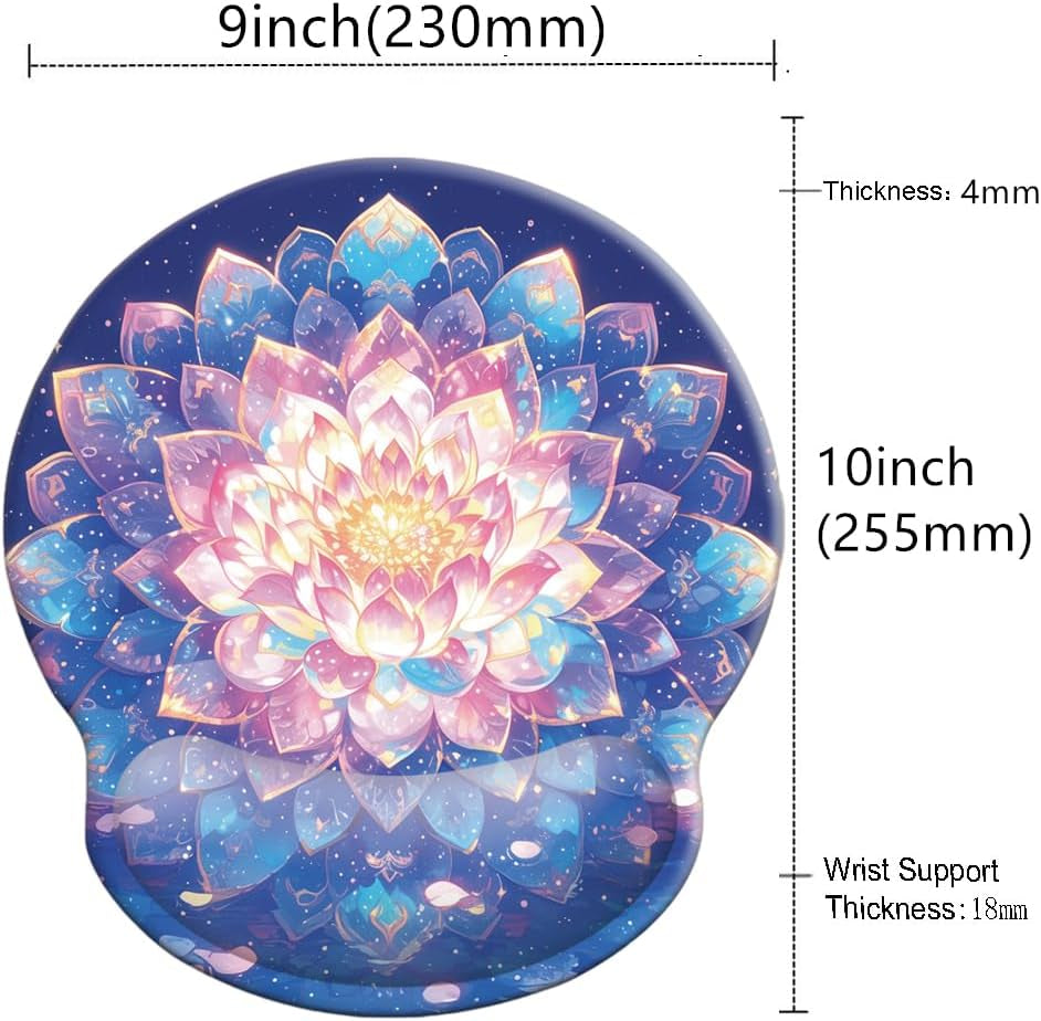 Memory Foam Wrist Support Mouse Pad Comfortable Padded Wrist Mousepads 9In X10In Desktop Notebook Mouse Mat (Galaxy Foam)